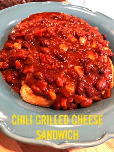 chili grilled cheese sandwich