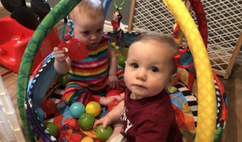 TWIN BABIES ARE PLAYMATES THAT LEARN FROM EACH OTHER