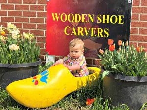 baby in a dutch shoe