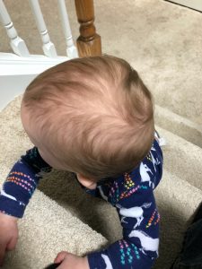 baby climbing stairs