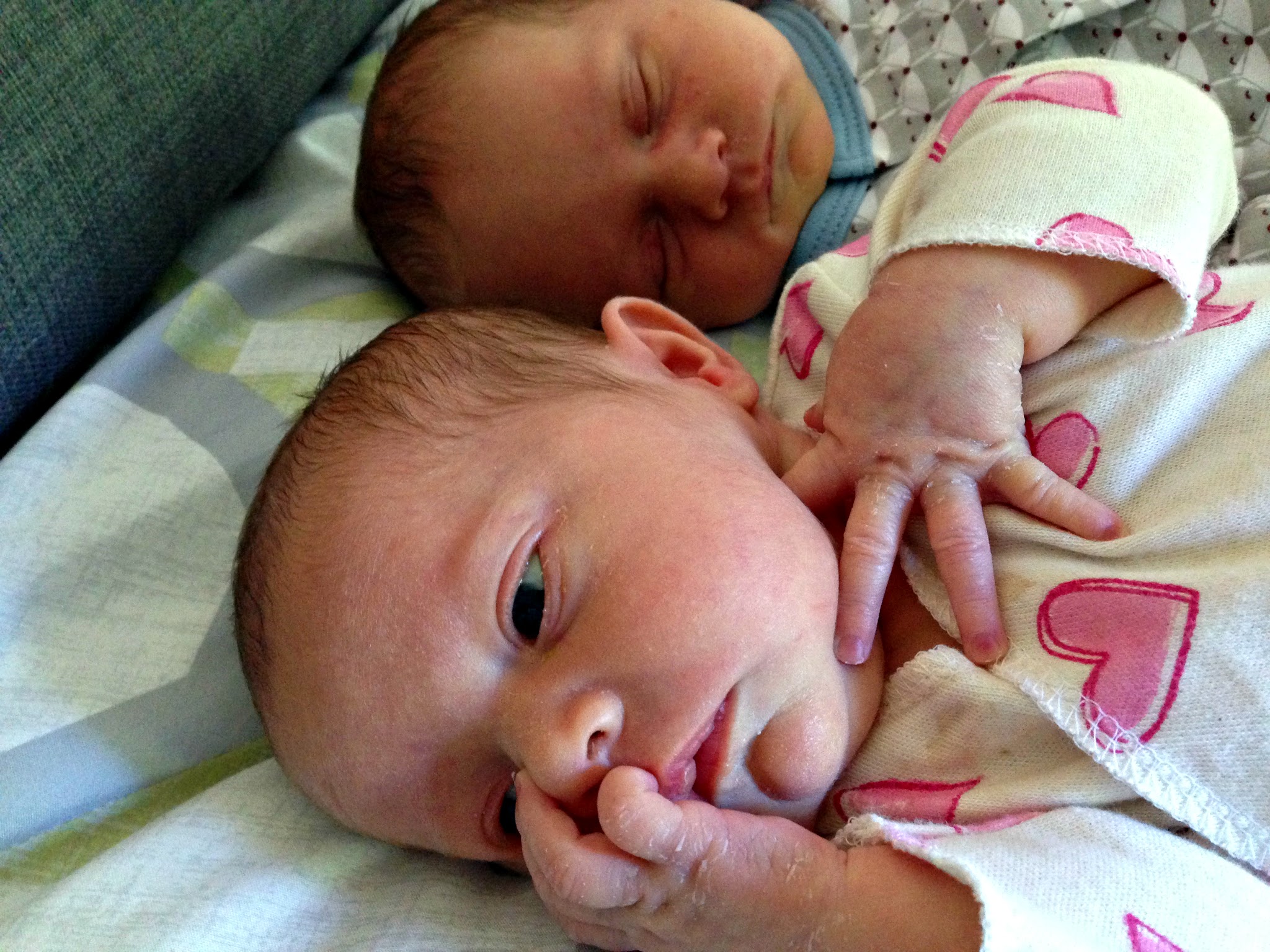 newborn brother and sister